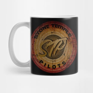 STP - Stone Temple Pilots, circle vintage retro faded Mug